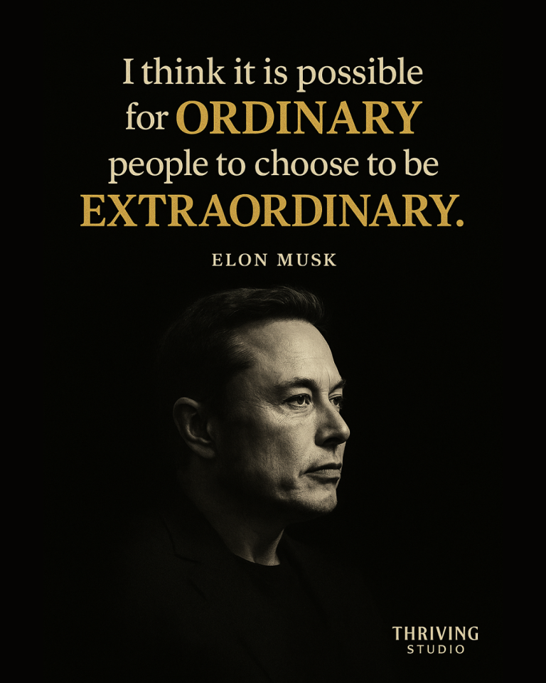 I think it is possible for ORDINARY people to choose to be EXTRAORDINARY.